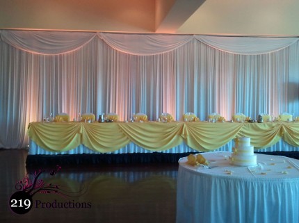 We have the perfect solution for that with a custom drapery backdrop