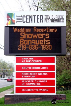 Munster Center for Visual and Performing Arts Sign