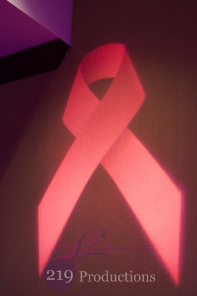 Breast Cancer Ribbon Monogram Center For Visual And Performing Arts Uplighting