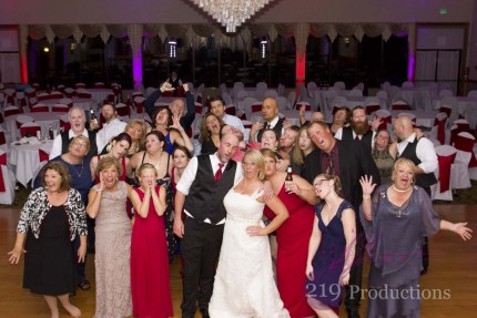 Croatian Center Wedding Uplighting Group Photo